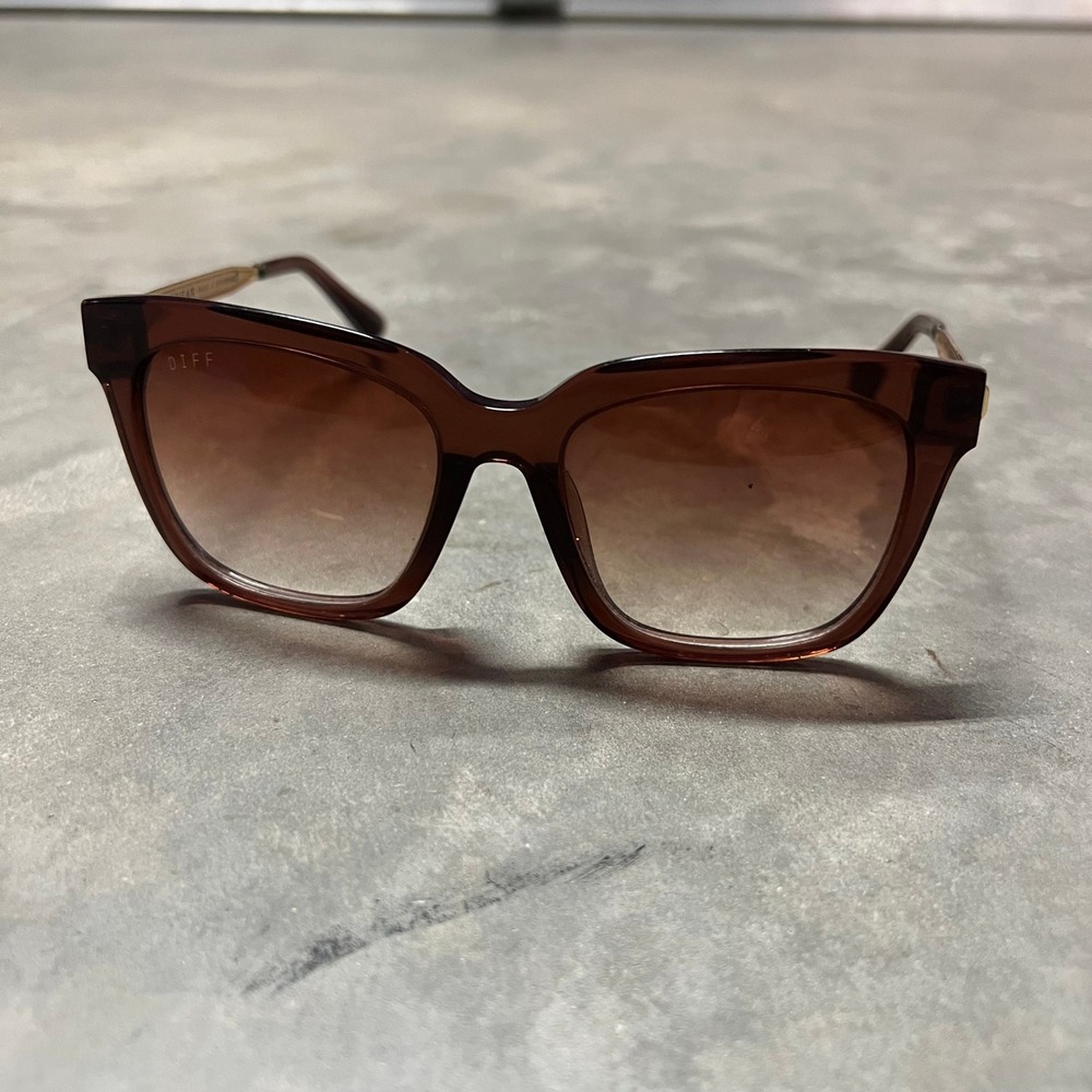 DIFF Eyewear Bella Sunglasses Espresso Tortoise Gold DE01-0010-EATR Square Frame